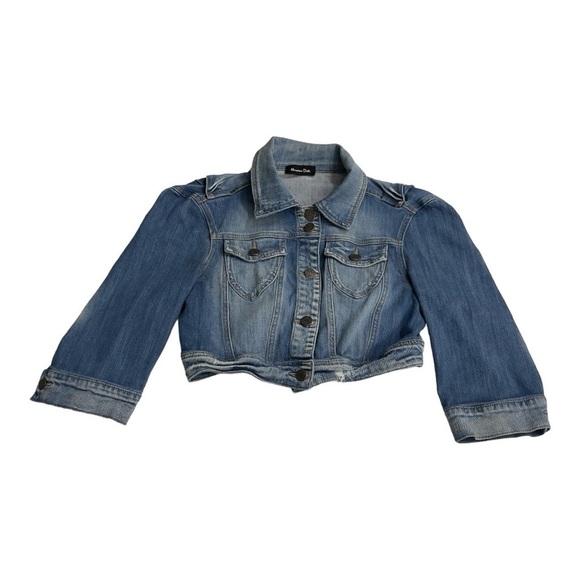 Massimo Dutti Crop denim jacket size XS - Picture 6 of 11